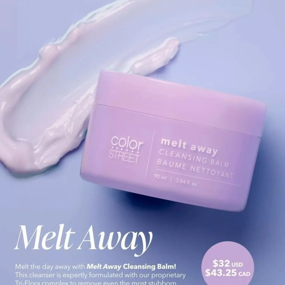 Color Street Melt Away Cleansing Balm, Balm Formula, 90 ml / 3.04 fl oz